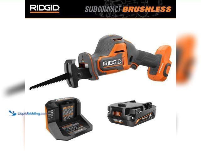 Lot 49-3540134 - RIDGID
18V SubCompact Brushless Cordless One-Handed Reciprocating Saw Kit with 2.0 Ah Battery and C...