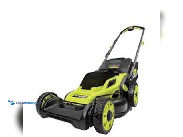 Lot 49-5476490 - RYOBI ONE+ HP 18V Brushless 16 in. Cordless Battery Walk Behind Push Lawn Mower. Model # P1190. Unus...