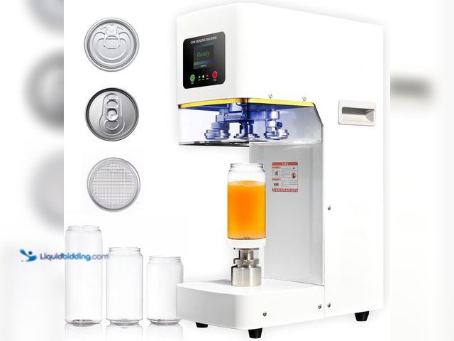 Lot 49-5459431 - Fully Automatic Can Sealer Machine, 140W Commercial Automatic Cup Sealing Machine. Model #B0D41TNH5D...