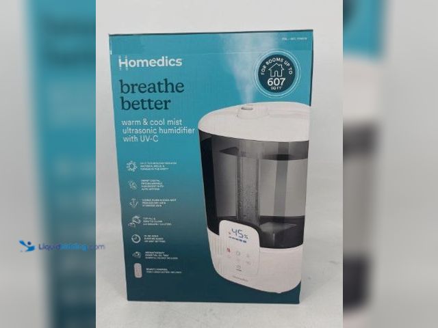 Lot 49-5542520 - Homedics Warm/Cool Mist Ultrasonic Humidifier W/UV-C Technology & Remote, Unused, Powers on