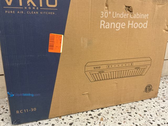 Lot 49-5496000 - VIKIO HOME Wall Mount Range Hood 30 inch, 580 CFM, Ducted/Ductless Convertible, Stainless Steel Kitc...