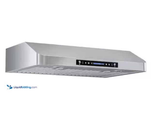 Lot 49-1631900 - Throes 30 in. 900 CFM Ducted Under Cabinet Range Hood in Stainless Steel with 3-Way Venting, LED Lig...