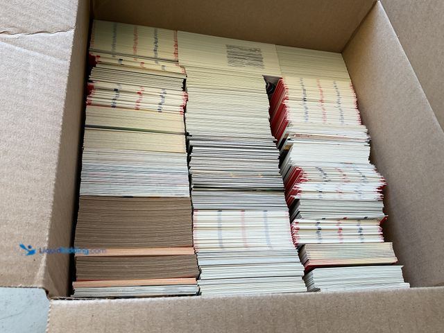 Lot 49-3503811 - LARGE BOX FULL OF 2000+ SPORT CARDS FROM VARIOUS YEARS AND TYPES LOADED WITH STARS AND HALL OF FAMER...