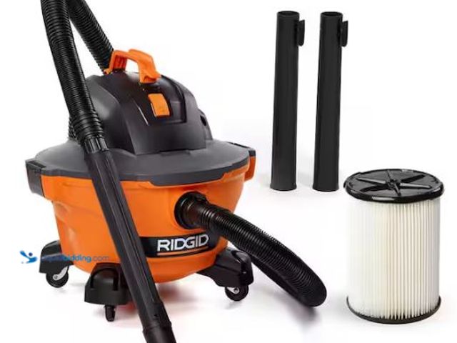 Lot 49-3473082 - RIDGID 6 Gal. 3.5 Peak HP NXT Shop Vacuum Wet Dry Vac with General Debris Filter, Locking Hose and A...