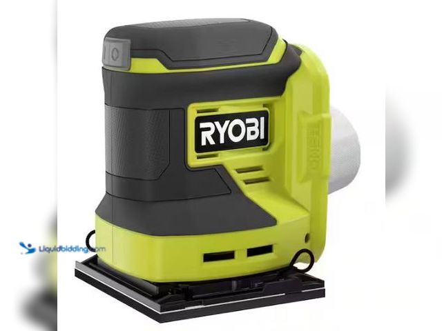 Lot 49-1561580 - RYOBI ONE+ 18V Cordless 1/4 Sheet Sander (Tool Only), Model # PCL401B, Slightly used, Tested works, ...