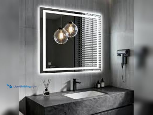 Lot 49-5488034 - Sxiawe 36 in. W x 36 in. H Rectangular Frameless Anti-Fog LED Front Light Backlit Wall Mirror Bathro...