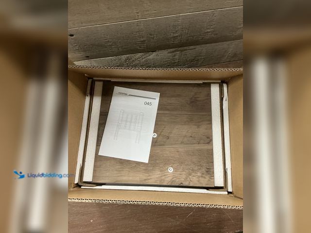 Lot 49-3528536 - Record Player Stand, Record Storage Table (hardware included) Unused