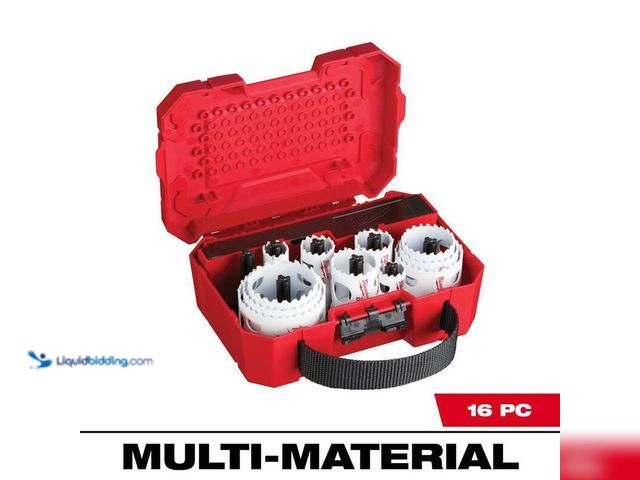 Lot 49-5406113 - Milwaukee HOLE DOZER General Purpose Bi-Metal Hole Saw Set (16-Piece), Model#49-22-4030, Unused.