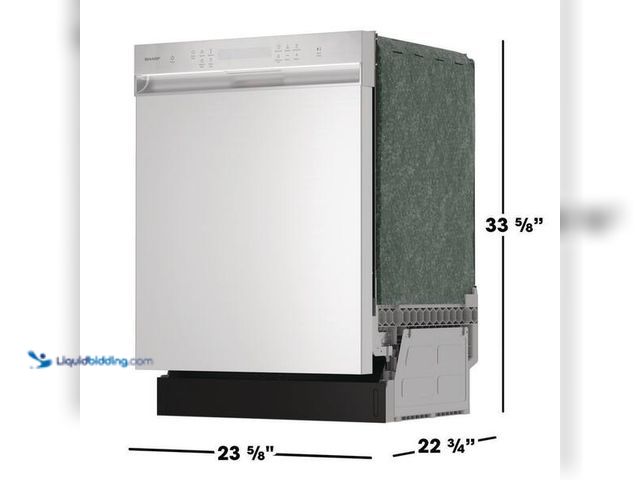 Lot 49-5452028 - Sharp
24 in Front Control Standard Built-In Dishwasher with Stainless Steel Tub and 5 Washing Cycle...