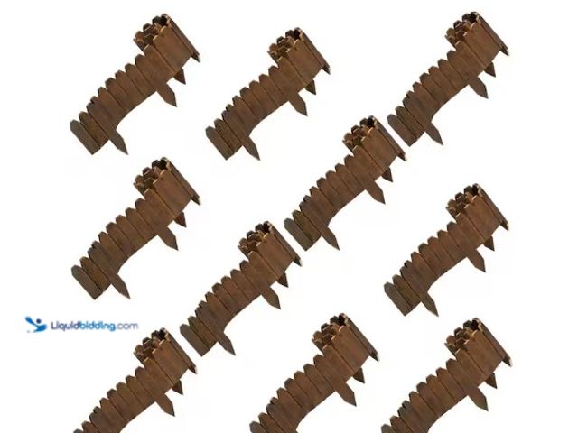 Lot 49-1566621 - 47in. x 5.9in. x 0.4 in. Brown Wood Garden Edging Fence Border Decorative Panels for Flower and Land...