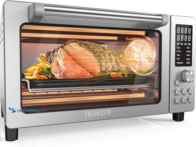 Lot 49-5549557 - Nuwave Bravo Pro Smart 21QT Toaster Oven Air Fryer Combo, Convection Oven Countertop, 10 functions a...