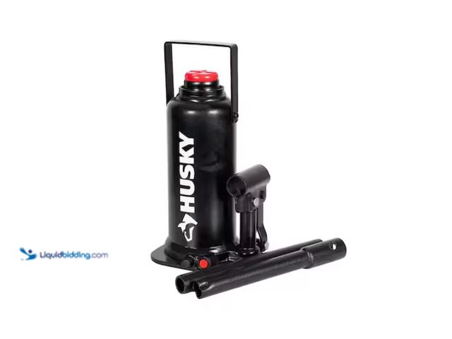 Lot 49-3613591 - Husky 12-Ton Welded Bottle Jack, Model # HPL12BW-ZDT-TH, Unused, Has attachment  Ref#PA0716
