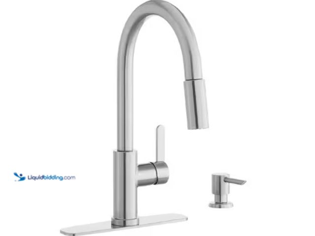 Lot 49-1625615 - Glacier Bay Paulina Single-Handle Pull-Down Sprayer Kitchen Faucet with TurboSpray, FastMount, Soap ...