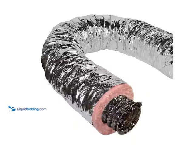 Lot 49-1576766 - Master Flow 10 in. x 25 ft. Insulated Flexible Duct R6 Silver Jacket Model # F6IFD10X300, Unused  Re...