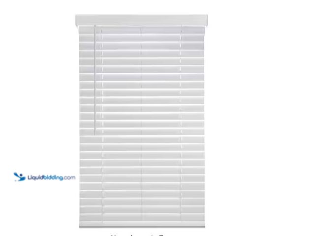 Lot 49-1566636 - Home Decorators Collection White Cordless 2 in. Faux Wood Blind - 50.25 in. W x 64 in. L (Actual Siz...