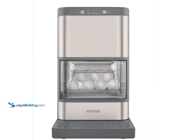 Lot 49-2022546 - Vissani 9.76 in. Countertop Portable Ball Shaped Ice Maker 5.12 lbs. Per Day in Stainless Steel, Mod...