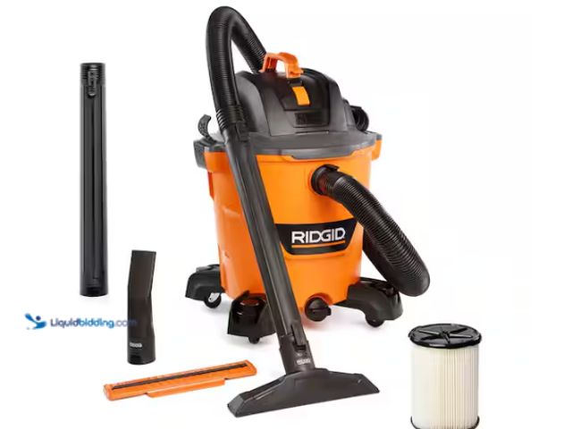 Lot 49-1636821 - RIDGID 12 Gal. 5.0 Peak HP NXT Shop Vacuum Wet Dry Vac with General Debris Filter, Locking Hose and ...
