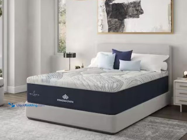 Lot 49-1536035 - KINGSDOWN Insignia Cool Duet King Medium Firm 15 in. Scroll Quilt Top Hybrid Mattress, Model # FG-36...