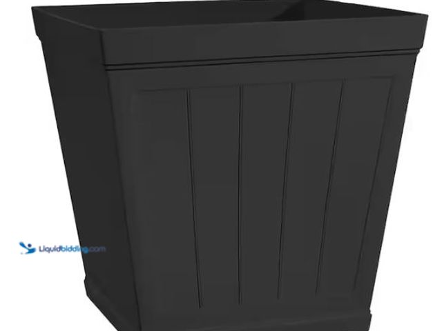 Lot 49-1518220 - CHG CLASSIC HOME & GARDEN Hanover 20 in. Black Beadboard Resin Square Planter Model # HD1114-001S, U...