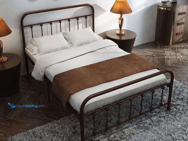 Lot 49-3433512 - Full Size Antique Bronze Metal Bed Frame, Model # 8013-W, Unused.   Ref#CRS0209