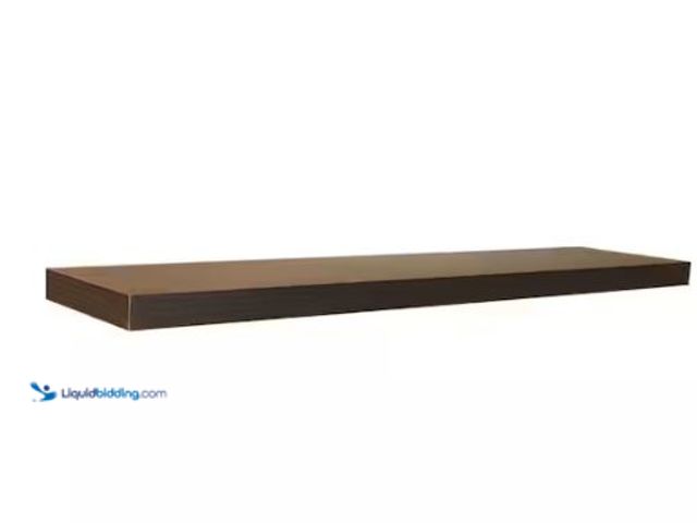 Lot 49-1627495 - Home Decorators Collection 42 in. W x 10 in. D Espresso Decorative Floating Wall Shelf Model # 90856...