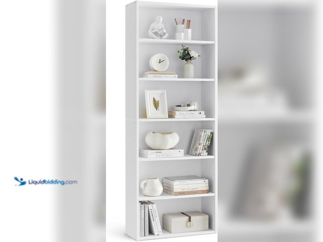 Lot 49-3531296 - VASAGLE CUSTOS Collection - Bookshelf, 6-Tier Bookcase, Book Shelf, Open Storage Shelf, 9.4 x 23.6 x...