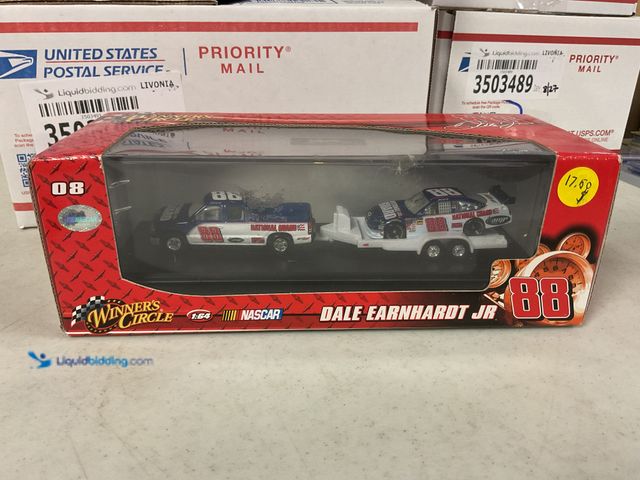 Lot 49-3503495 - WINNERS CIRCLE NASCAR 1/64 SCALE DIECAST TRUCK AND CAR HAULER #8 DALE EARNHARDT JR ORIGINAL BOX