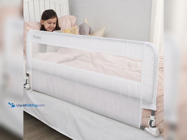 Lot 49-5554333 - Regalo Safety 54” Extra Long Hideaway Bed Rail Guard for Toddlers, Toddler Bed Rail with Reinforced ...