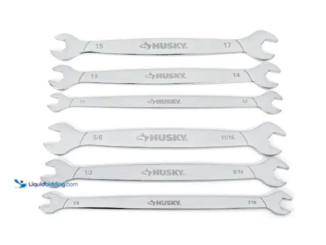 Lot 49-1570212 - (6-Piece) Husky Thin Head Access Wrench Set, Model # H6PCTWS, Slightly used.   Ref#SB0120