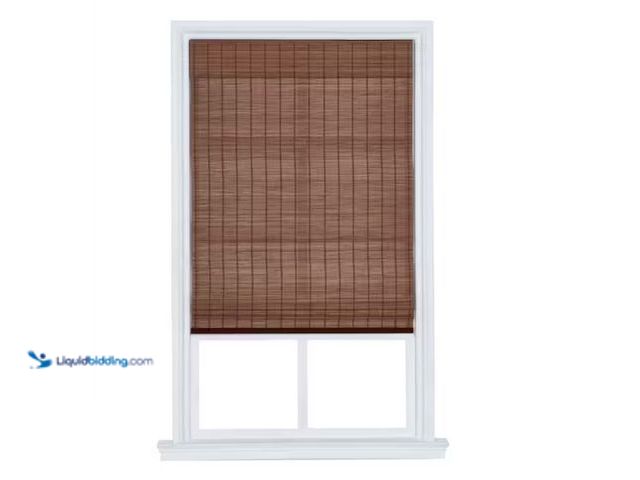 Lot 49-1623526 - Home Decorators Collection Bayport Pecan Light Filtering Cordless Bamboo Roman Shade - 30 in. W x 72...