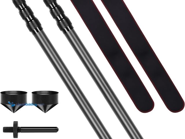Lot 49-5437621 - Telescoping Tarp Poles Heavy Duty Adjustable, Carbon Fiber Tent Poles, Portable & Lightweight for Te...