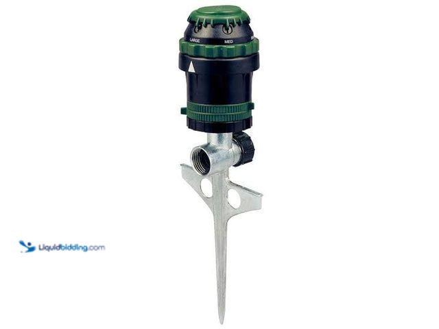 Lot 49-3615945 - Lot of (2) Orbit H2O-Six Rotating 6-Pattern Gear-Drive Sprinkler on Zinc Spike, Model # 27907, Sligh...