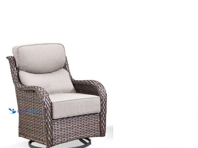 Lot 49-5547958 - moosprr
MoonLuxe Brown Swivel Glider Wicker Outdoor Rocking Chair with Beige Olefin 6 in. Thick Cus...