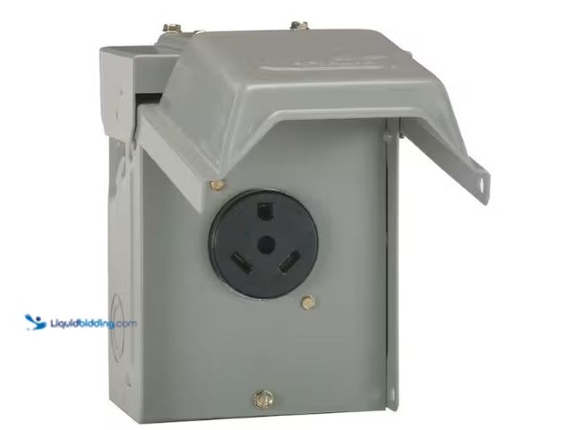 Lot 49-1566703 - lot of (2) Midwest Electric Products 30 Amp Temporary RV Load Center Power Outlet, Model # U013P, un...