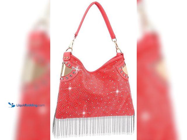 Lot 49-1820229 - 1 New Bling And Beaded Fringe Hobo Handbag