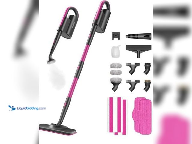 Lot 49-5436525 - Schenley 19-in-1 Steam Mop Dual-Rod Design with Detachable Handheld Steamer for Walls, Grouts, Hard ...