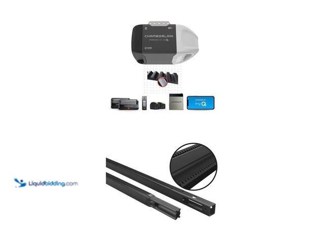 Lot 49-5412720 - Chamberlain 1/2 HP Smart Quiet Belt Drive Garage Door Opener with Battery Backup and 8 ft. Rail Exte...