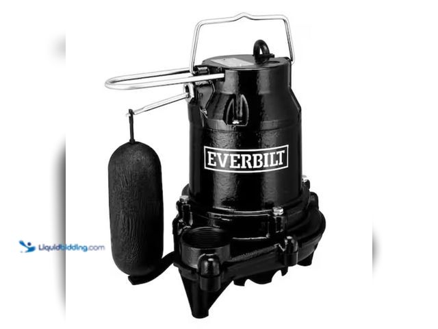 Lot 49-2006516 - Everbilt 1/3 HP Cast Iron Submersible Sump Pump, Model # HDS30, Slightly used, Unable to test.  Ref#...
