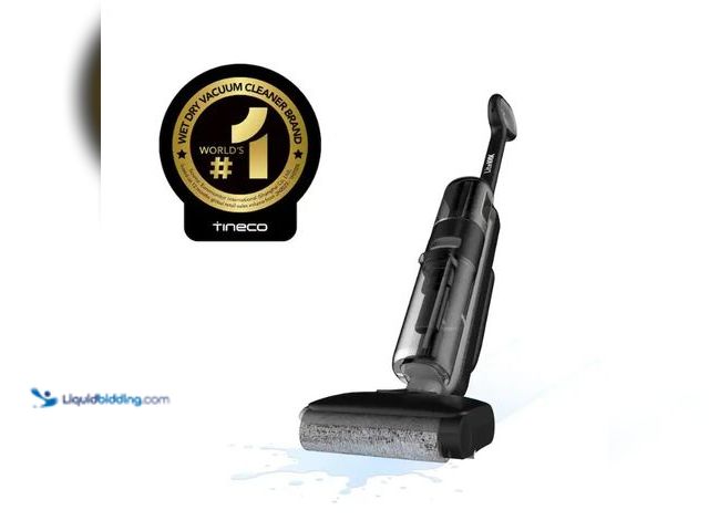 Lot 49-5538918 - Tineco - LiteVak Wash Pro Cordless Wet Dry Mop and Vacuum Cleaner for Hard Floors - Black. Model: FW...