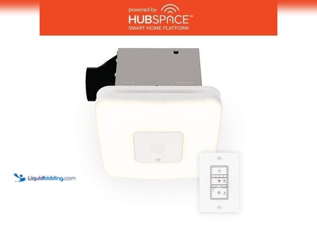 Lot 49-5452589 - Commercial Electric
80 /110 CFM Ceiling/Wall Mount Roomside Installation Smart Bathroom Exhaust Fan...