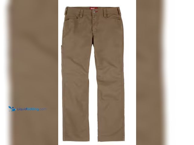 Lot 49-2026073 - Milwaukee Men's 34 in. x 32 in. Khaki Cotton/Polyester Work Pants with 7 Pockets, Model # M650K-3432...