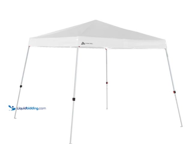 Lot 49-1625861 - Ozark Trail 10' x 10' Instant Slant Leg Pop-up Canopy, Arctic White, Model # 20200956360, Slightly u...