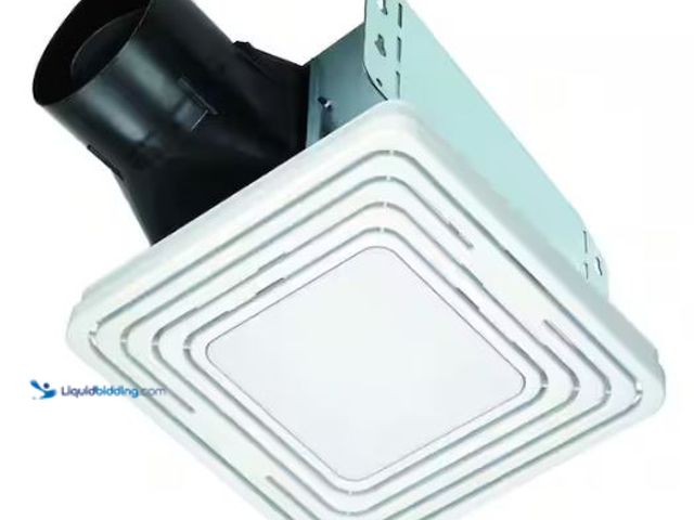 Lot 49-1569432 - Broan-NuTone Room side Series, White, 80 CFM, No Cut Room side Installation with Light, ENERGY STAR,...