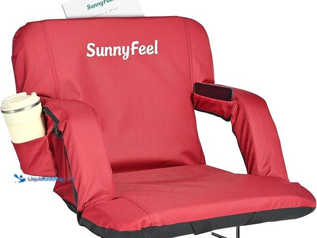 Lot 49-3528017 - SUNNYFEEL Stadium Seats with Back Support Cushion Wide for Bleachers, Bleacher Chairs with Back and ...
