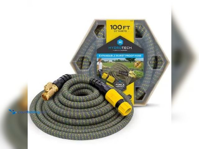Lot 49-1517323 - Hydrotech
5/8 in. Dia x 100 ft. Expandable Garden Water Hose Model # 8991
Store SKU # 1012646315 U...