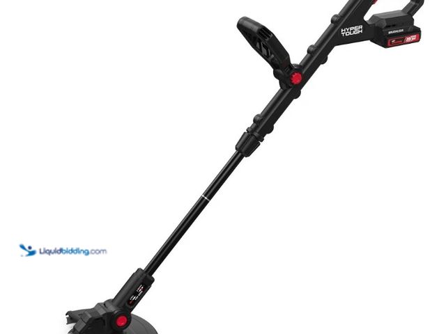 Lot 49-5538915 - Hyper Tough 12" 20V Brushless Cordless String Trimmer with 20V Max 2.0Ah Battery and Charging Cable....
