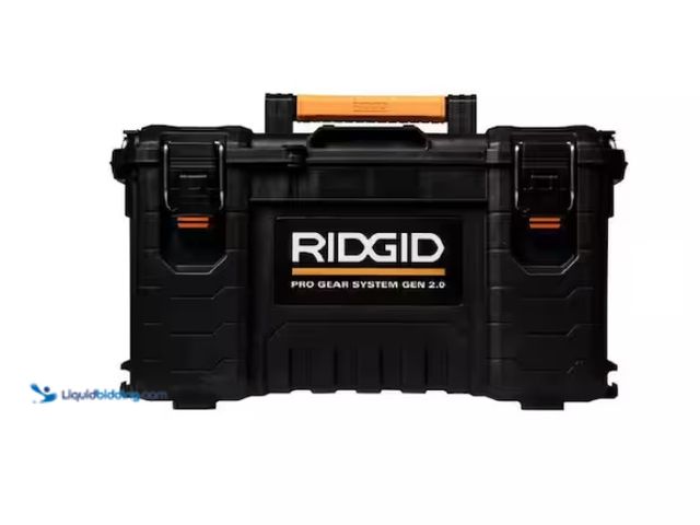 Lot 49-1547723 - RIDGID Pro Gear System Gen 2.0 Stackable Durable 22 in. Modular Tool Box Storage With Heavy Duty Lat...