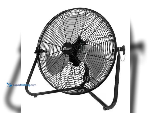 Lot 49-2005658 - Commercial Electric 20 in. 3-Speed High Velocity Floor Fan, Model # SFC1-500B, Unused, Has attachmen...