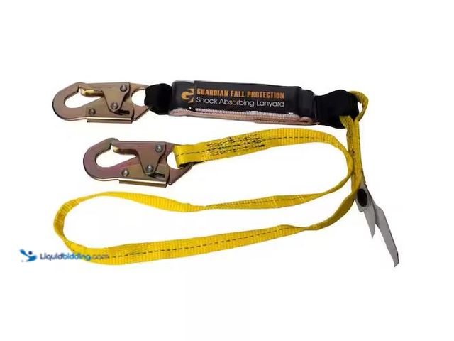 Lot 49-3482703 - Guardian Fall Protection 6 ft. Shock Absorbing Lanyard Model # 01220, New  Ref#LBREL