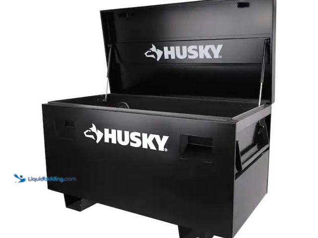 Lot 49-3610829 - Husky Tool Storage 48 in. W Black Steel Job Site Toolbox Model # H48JSB, MSRP $399.00, New, Factory ...